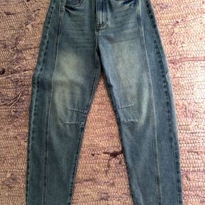 Off brand, barrel leg jeans, size 27